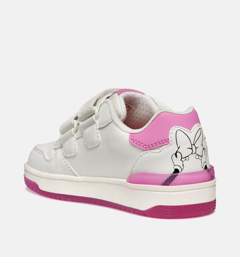 Geox Washiba Minnie Mouse Baskets en Blanc pour filles (356424) - pour semelles orthopédiques