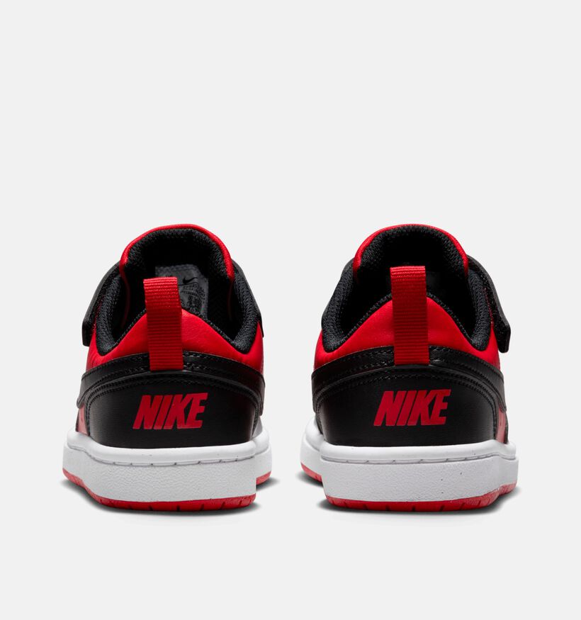 Nike Court Borough Low Zwarte/Rode Sneakers Nike Court Borough Low Zwarte/Rode Sneakers voor jongens, meisjes (359838) - geschikt voor steunzolen