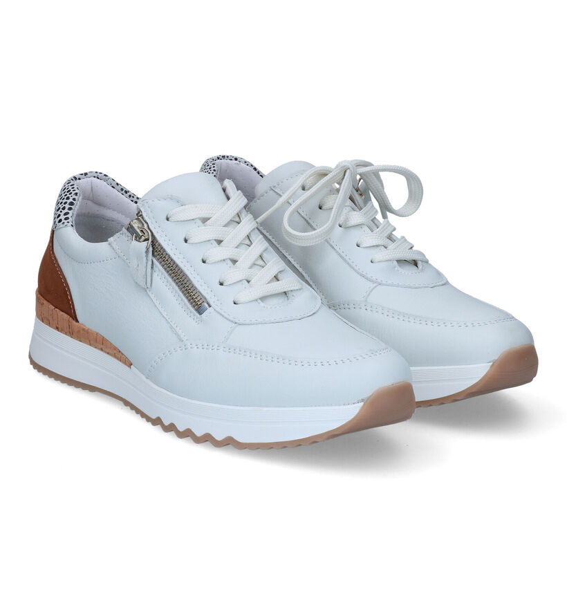 Solemade Ruby Witte Veterschoenen in leer (305188)