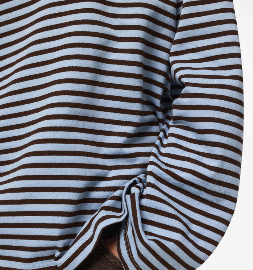 Pieces Sadie Blauwe T-shirt met Strepen voor dames (378353)
