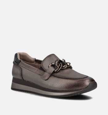 Jana Chaussures plates Noir/Marron/Argent