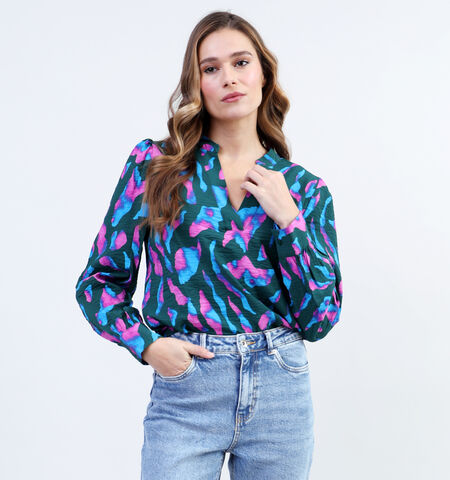 Blouse blauw