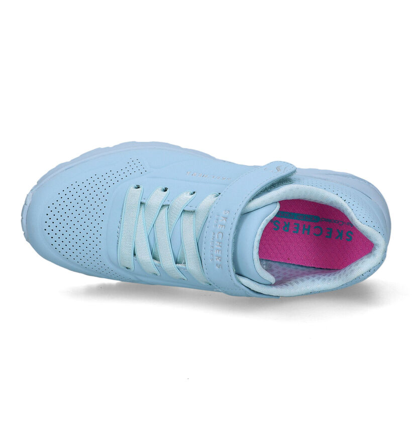 Skechers Lite Frosty Vibe Blauwe Sneakers voor meisjes (345363)