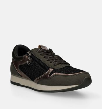 Tamaris Baskets Noir/Beige/Marron/Vert