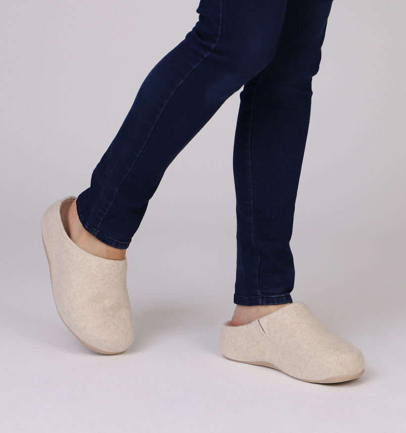 FitFlop Shuv Felt Grijze Pantoffels voor dames (313553)