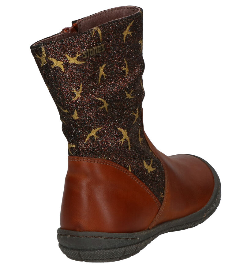 STONES and BONES Pemar Bottes en Bleu en cuir (255525)