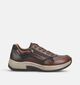 Rieker Donkerbruine Sneakers met Veter en Rits voor heren (376517) - geschikt voor steunzolen