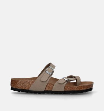 Teenslippers taupe