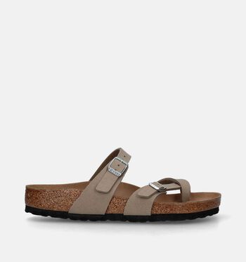 Birkenstock Mayari Slippers Soft Birki Vegan Gray Taupe