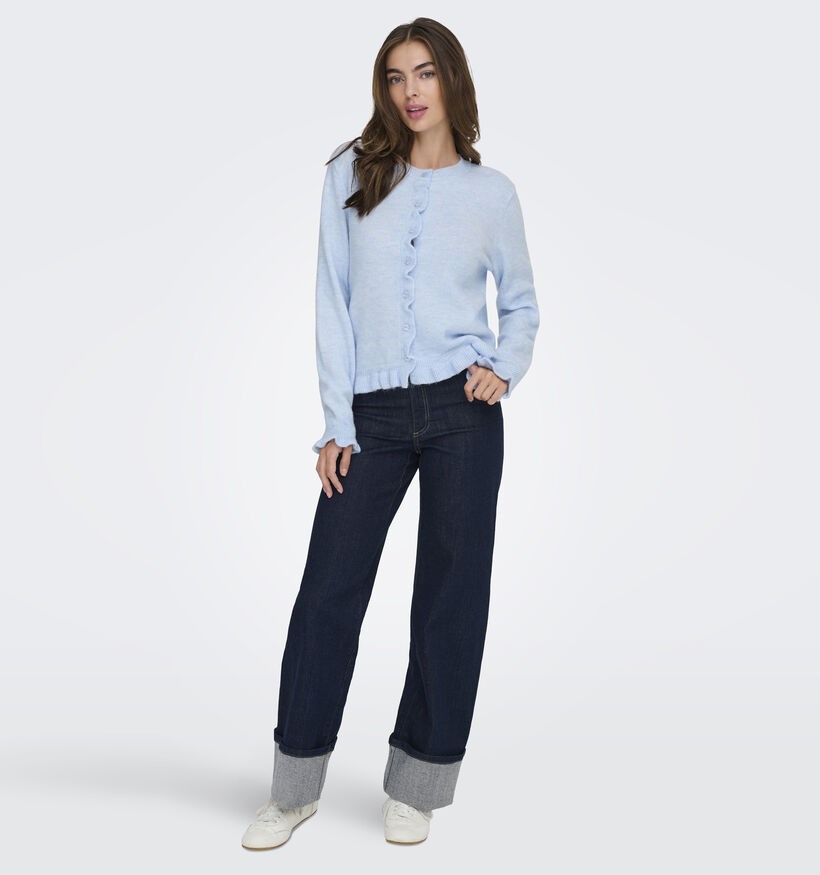 JDY Letty Frill Lichtblauwe Cardigan voor dames (367908)