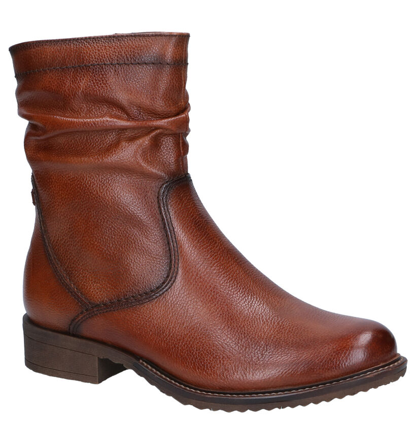 Tamaris Touch it Cognac Enkellaarzen in leer (296820)