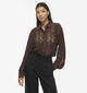 Vila Silano Collar Donkerbruin Hemd met Kant voor dames (379742)