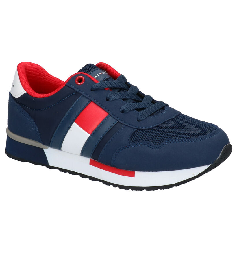 Donkerblauwe Sneakers Tommy Hilfiger in stof (266585)