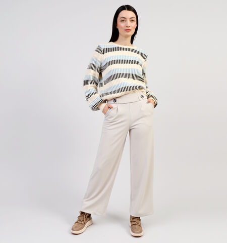 Wijde broek beige L32