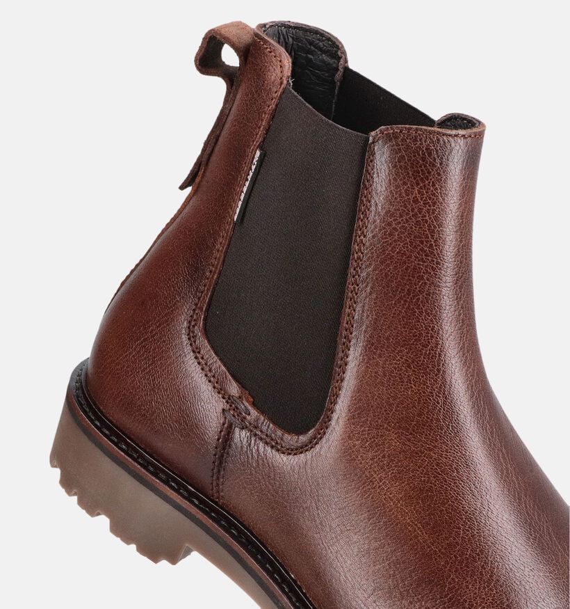 Berkelmans Paletti Bottines Chelsea en Cognac pour hommes (379064) - pour semelles orthop&eacute;diques