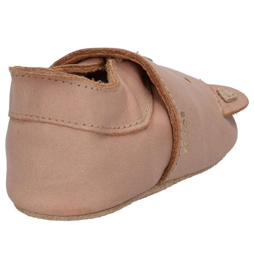 Bobux Caramel Woof Chaussons bébé en Beige pour filles, garçons (294782)