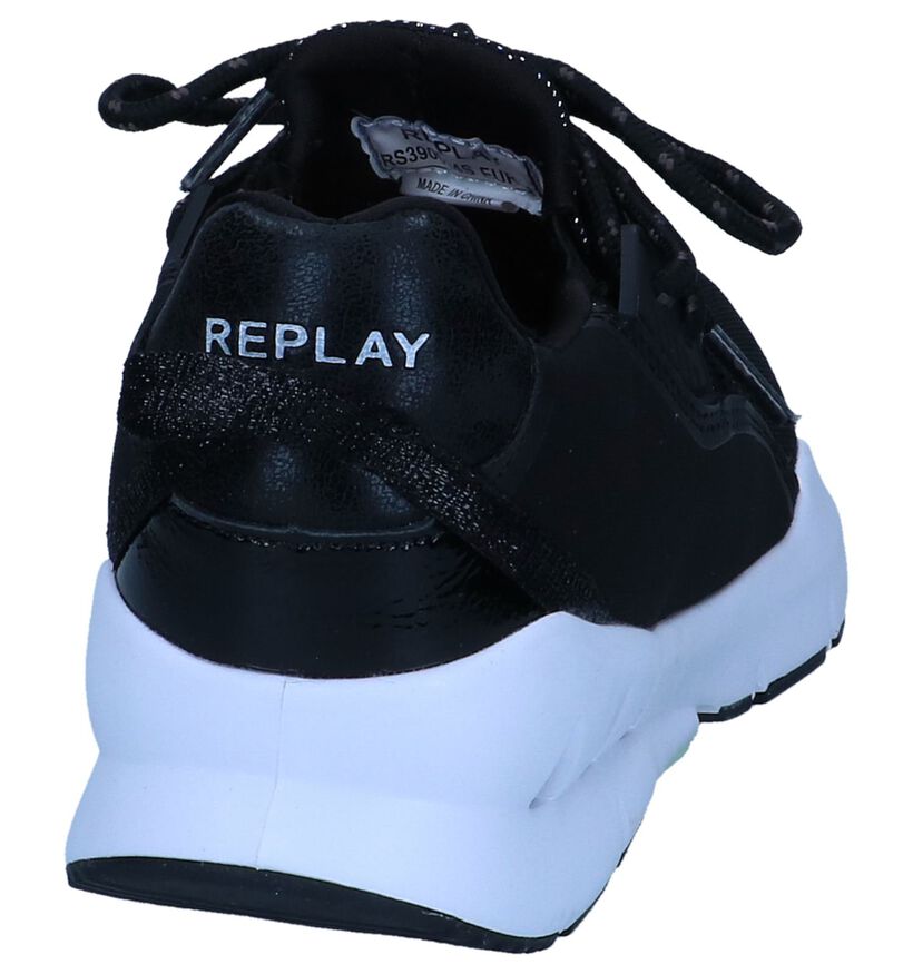 Zwarte Sneakers Replay Shari in stof (243121)