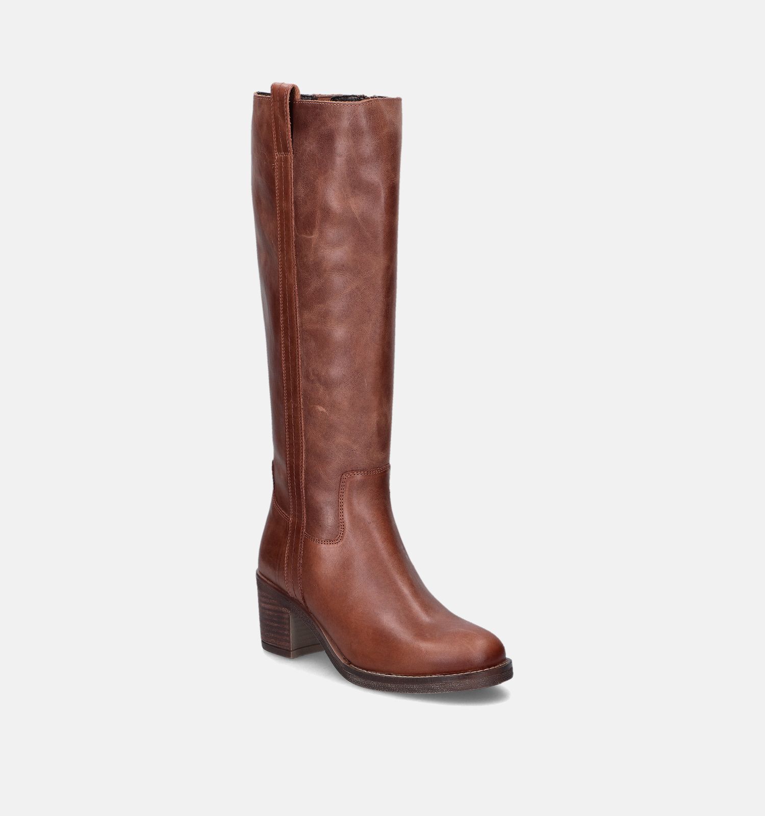 Posh by Poelman Cognac Lange laarzen Dames Laarzen Online op TORFS.BE