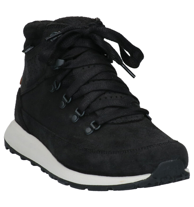 Merrell Ashford Zwarte Wandelschoenen in daim (259397)