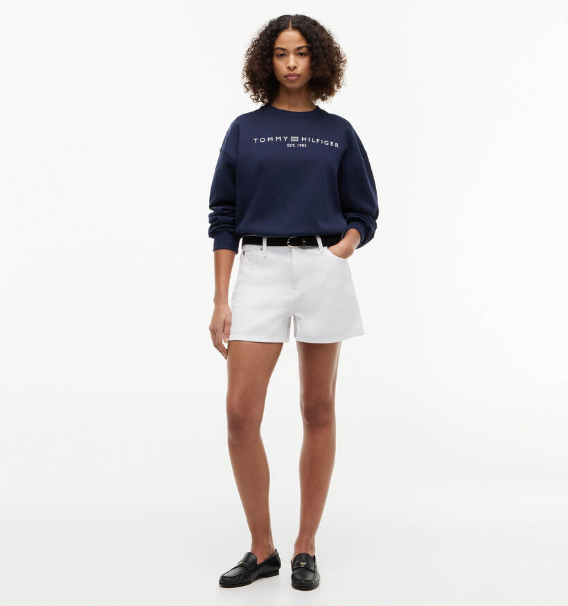 Tommy Hilfiger Sweatshirt en Bleu fonc&eacute; pour femmes (375858)