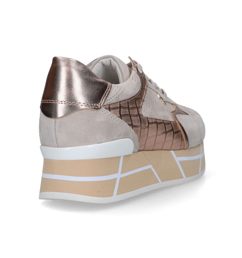 Nathan-Baume Beige Sneakers voor dames (324685) - geschikt voor steunzolen