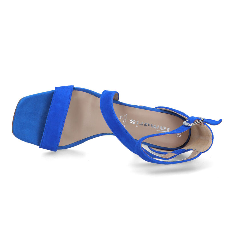 Tamaris Blauwe Sandalen met gesloten hiel in nubuck (322350)
