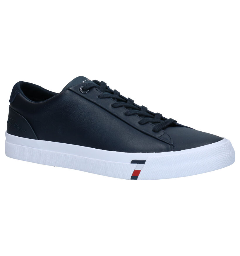 Tommy Hilfiger Corporate Blauwe Veterschoenen in kunstleer (279961)