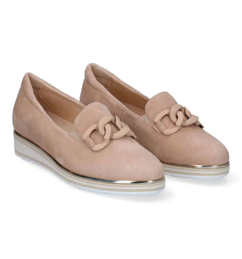 Softwaves Chaussures à enfiler en Beige foncé en daim (308390)