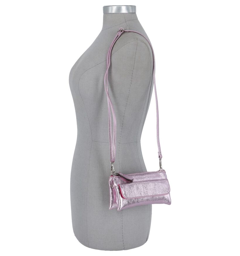 Emmy Wieleman Rimini Roze Crossbody Tas in kunstleer (215311)