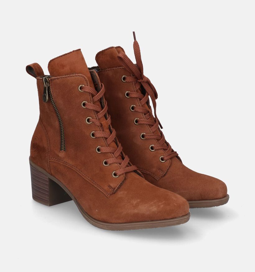 Rieker Zwarte Enkellaarsjes met veters voor dames (331603)
