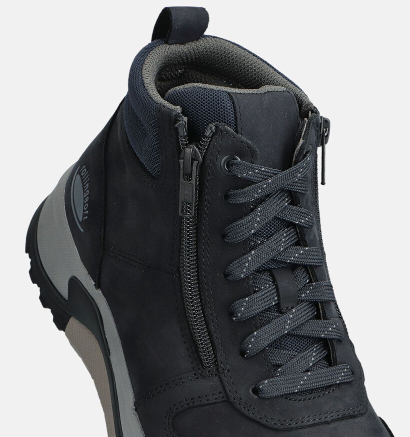 Pius Gabor Blauwe Hoge Veterschoenen voor heren (363663) - geschikt voor steunzolen