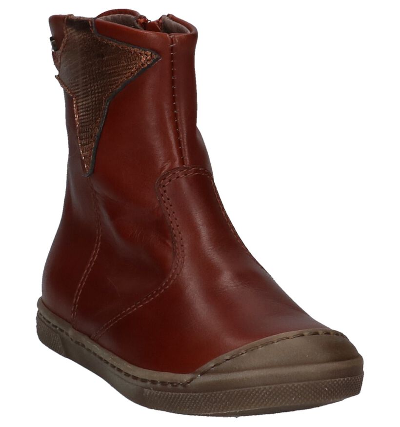 STONES and BONES Bottes basses en Brun foncé en cuir (225625)