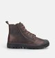 Palladium Pampa Donkerbruine Boots met Veter en Rits voor heren (378426)