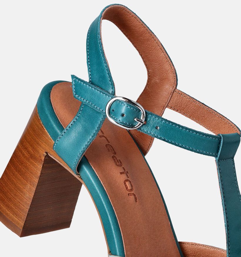 Creator Blauwe Sandalen met blokhak voor dames (357783)