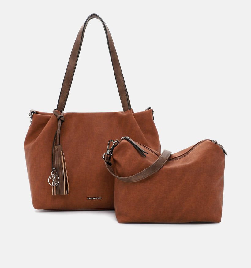 Emily & Noah Elke Blauwe Shopper tas met rits voor dames (340657)