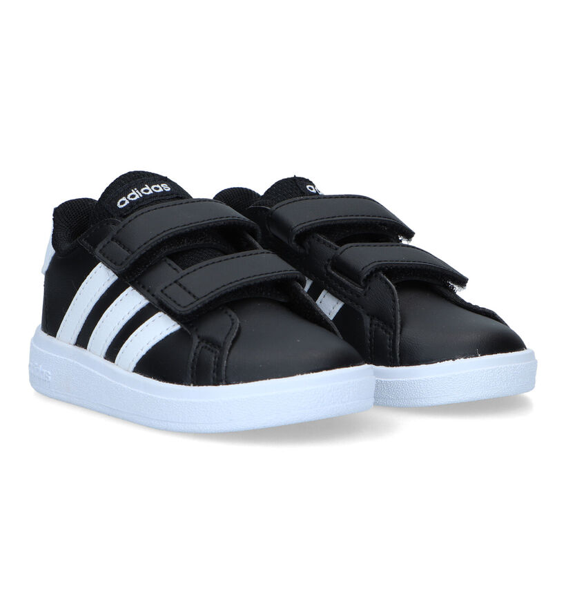 adidas Grand Court 2.0 CF Zwarte Sneakers voor jongens, meisjes (324140)
