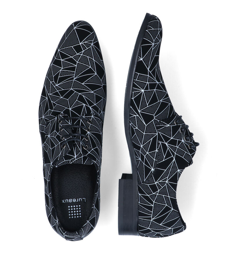 Lureaux Silver Spider Zwarte Geklede Veterschoenen in kunststof (312586)