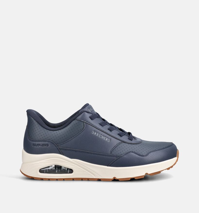 Skechers Uno Banksia Luxe Donkerblauwe Sneakers voor heren (375634)