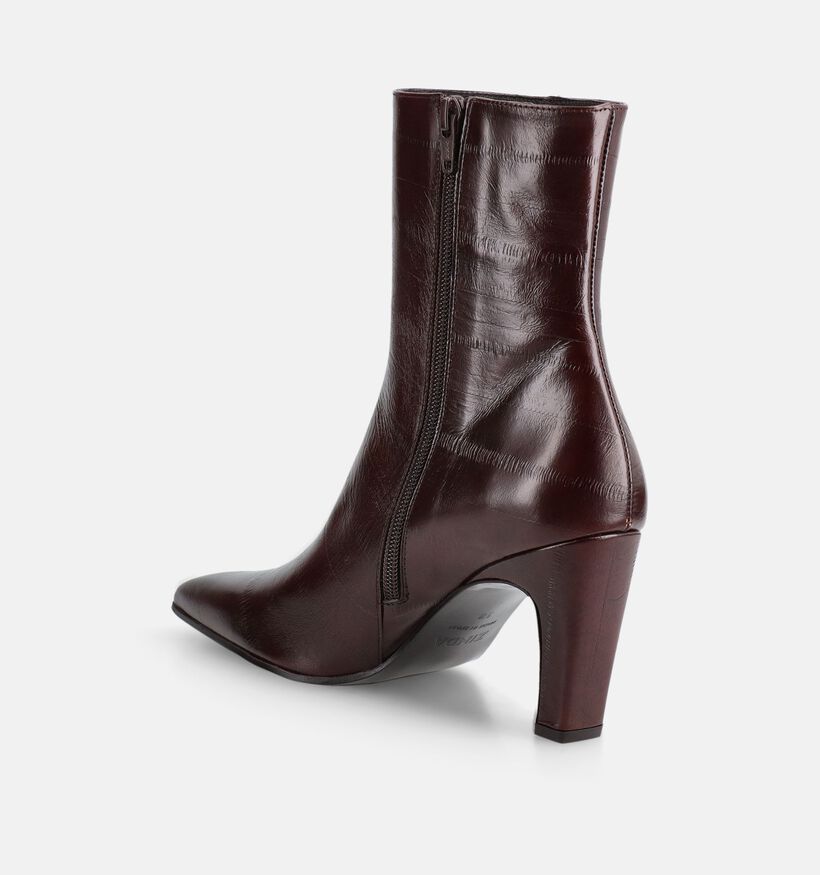 Zinda Bottines en Brun fonc&eacute; pour femmes (380884)