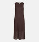 Vila Robe mi-longue en Brun fonc&eacute; pour femmes (383847)