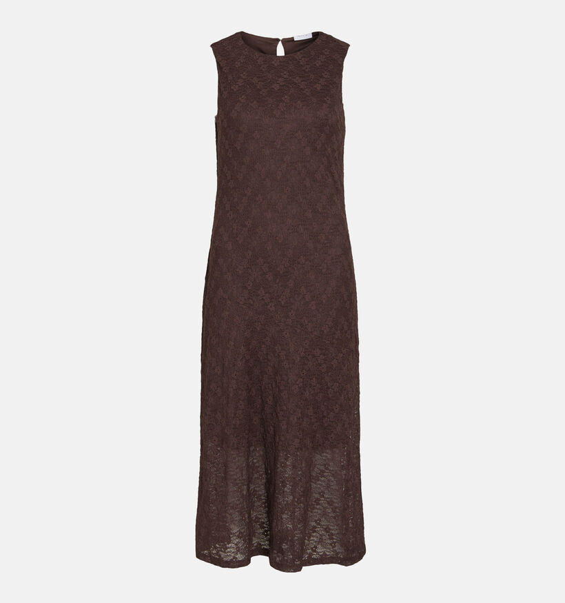 Vila Robe mi-longue en Brun fonc&eacute; pour femmes (383847)