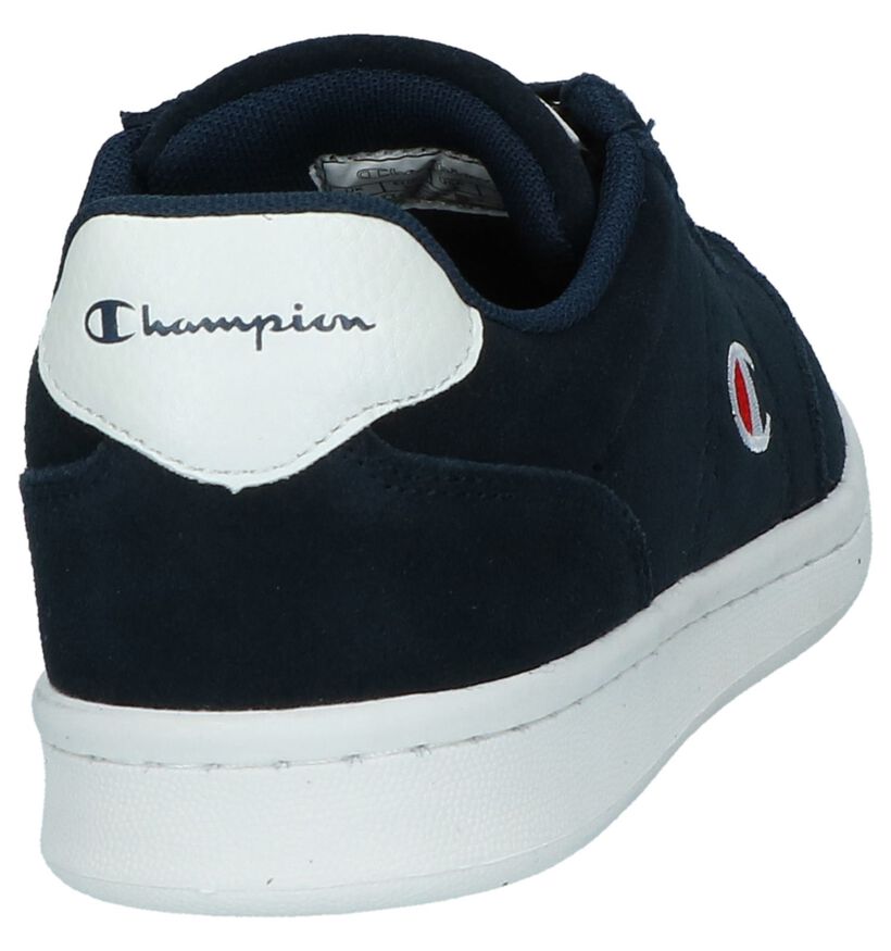 Donkerblauwe Lage Geklede Sneakers Champion Hampton Low Jr, , pdp