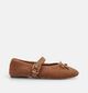 Laurent David Chaussures plates en Beige fonc&eacute; pour femmes (378653)