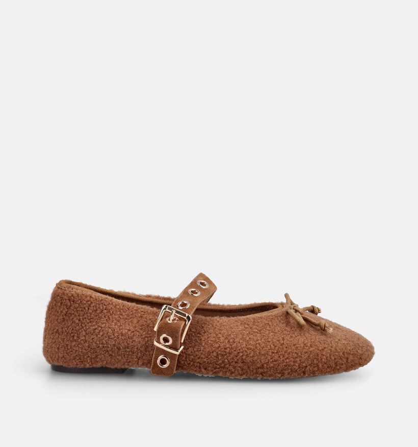 Laurent David Chaussures plates en Beige fonc&eacute; pour femmes (378653)