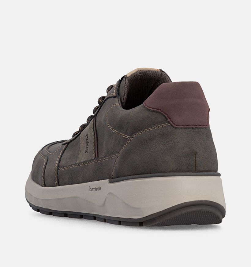 Rieker Antistress Chaussures plates en Brun fonc&eacute; pour hommes (376519) - pour semelles orthop&eacute;diques