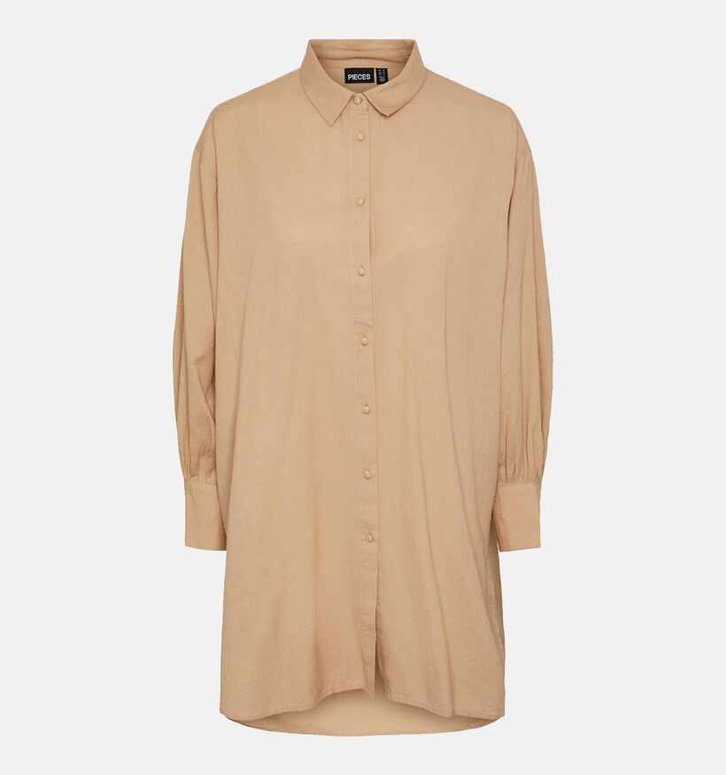Pieces Leena Beige Lang Hemd voor dames (326815)