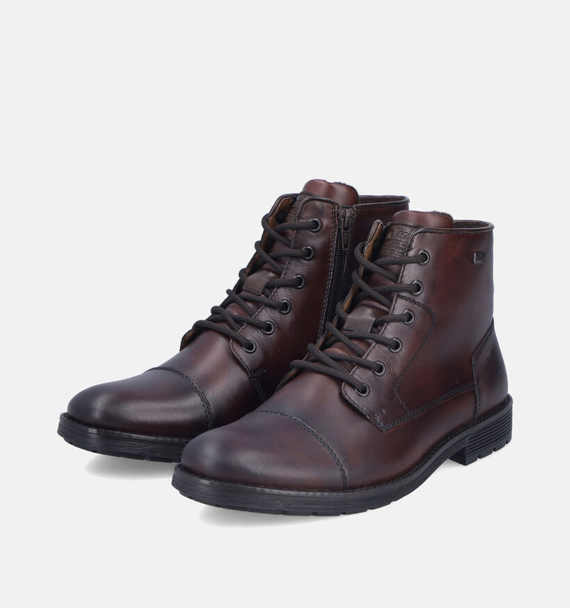 Rieker Donkerbruine Boots met Veters voor heren (379827) - geschikt voor steunzolen