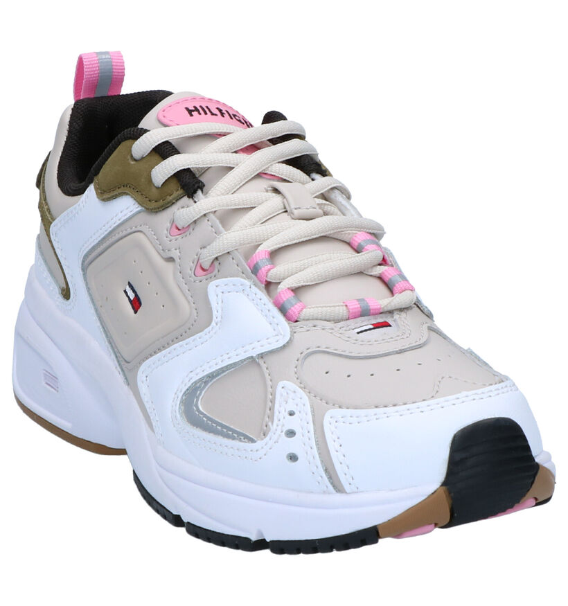 Tommy Hilfiger WMNS Heritage Wit/Beige Sneakers in kunstleer (264952)