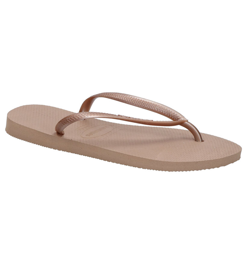 Havaianas Slim Tongs en Or en synthétique (275874)