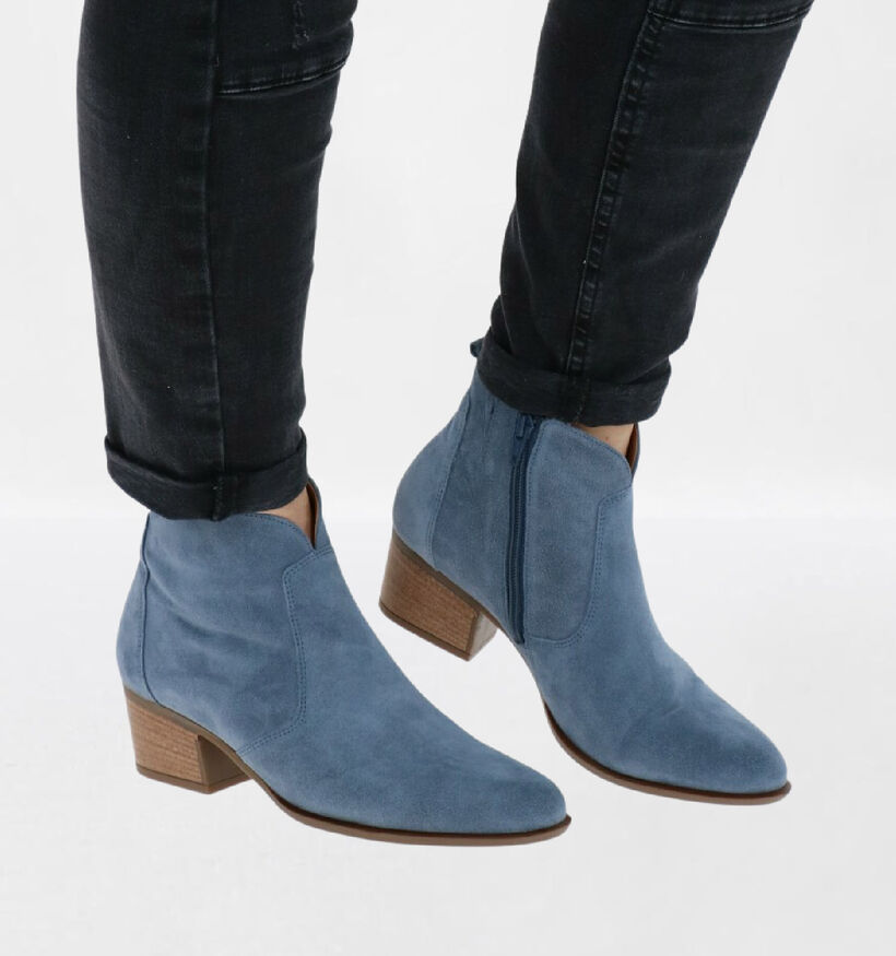 Gabor Groene Enkellaarzen in daim (287774)